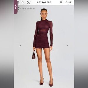 SER.O.YA Purple Ruched Bodycon Mini Dress